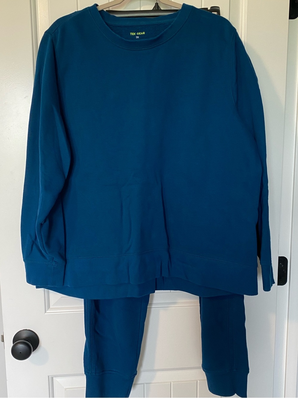 tek gear navy pullover and matching joggers